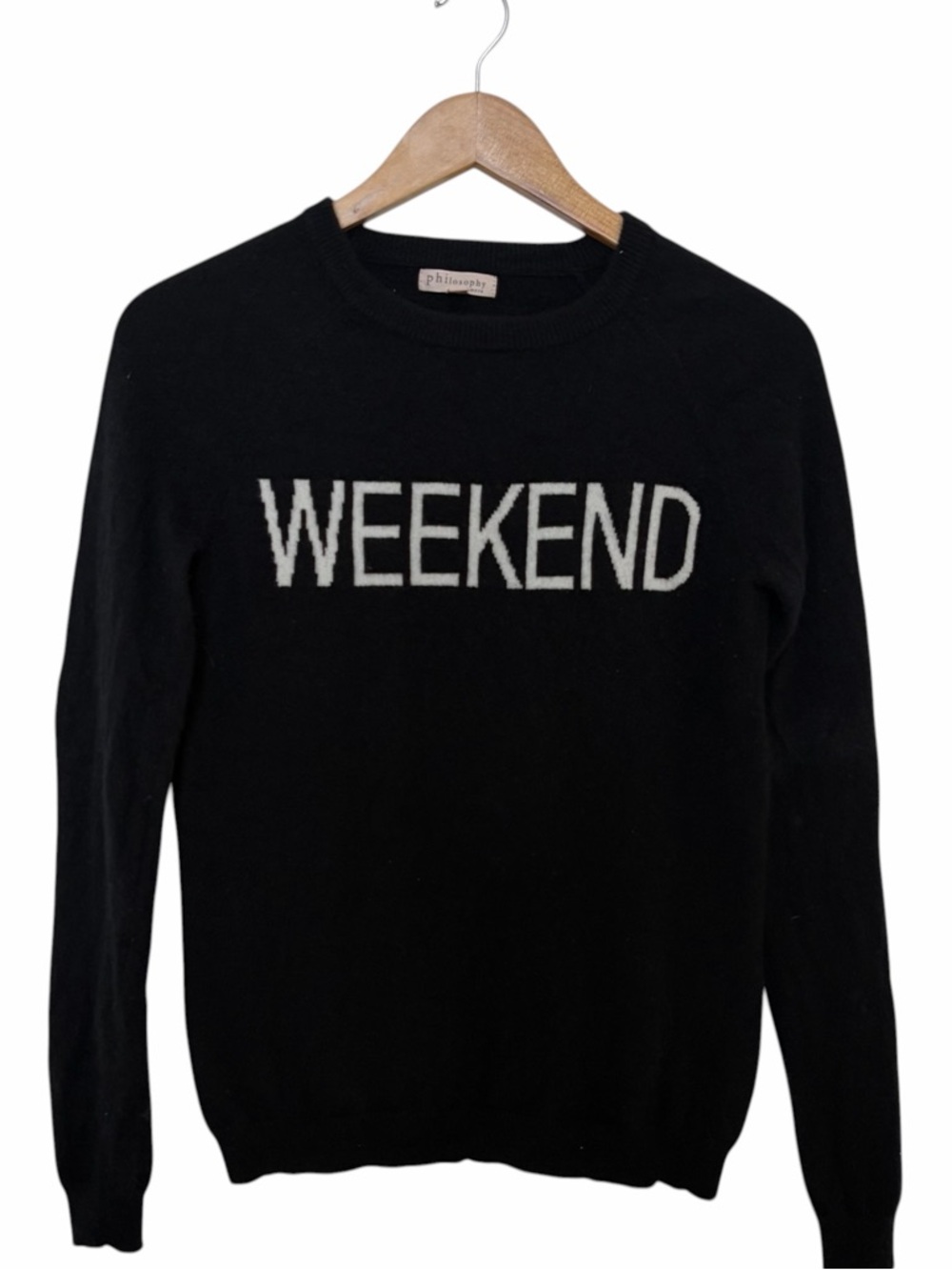 Philosophy Black Weekend Pullover Cashmere Sweater
